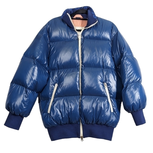 Acne Cilla Blue Puffer Jacket Size 34/XS - Picture 1 of 15